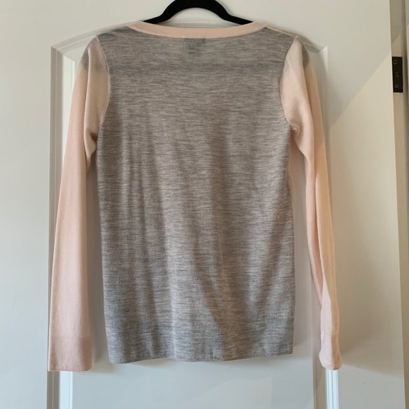 Club Monaco sheer pink/gray sweater - Picture 2 of 2